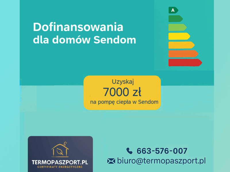 7000 zł dotacji na pompę Sendom