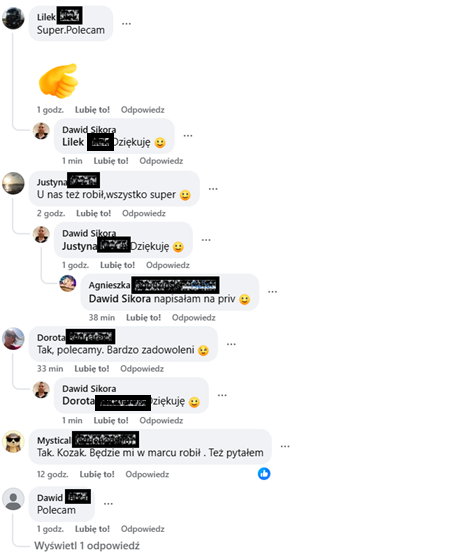 Dawid Sikora- gładzie, malowanie