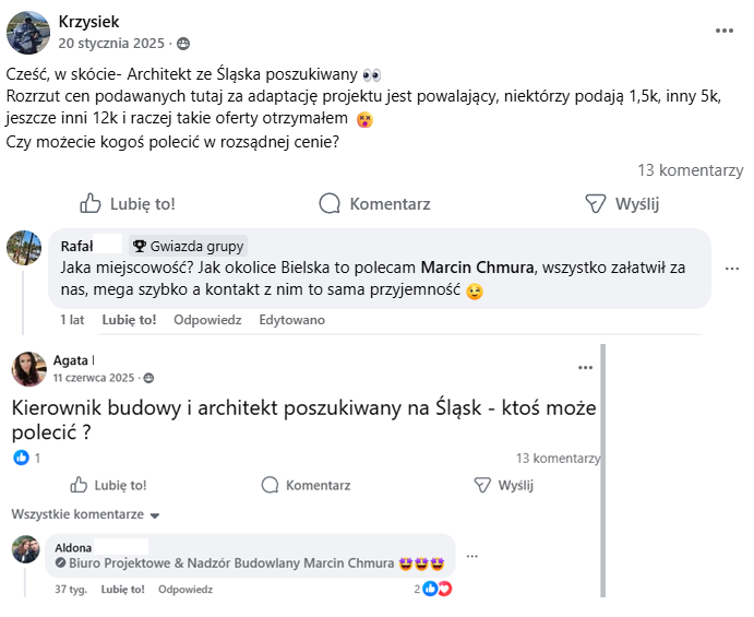 Marcin Chmura - adaptacja projektu