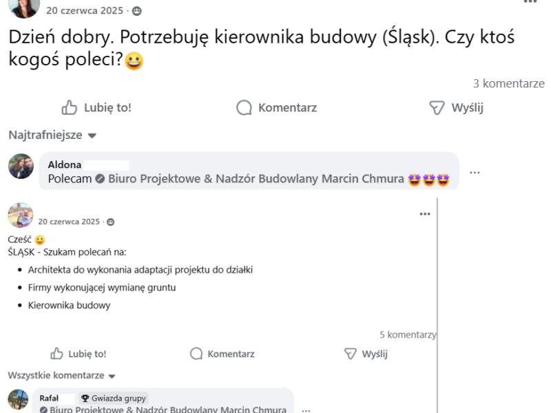 Marcin Chmura - kierownik budowy