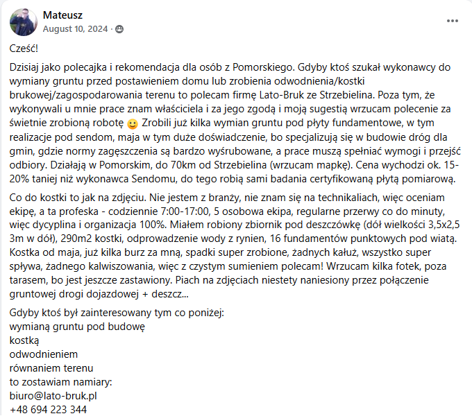 LATO-BRUK - wymiana gruntu