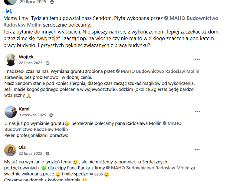 MAHO Budownictwo - wymiana guntu