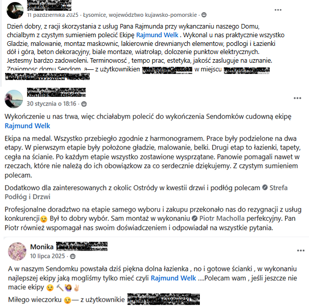 Rajmund Welk - kompleksowe wykończenie wnętrz