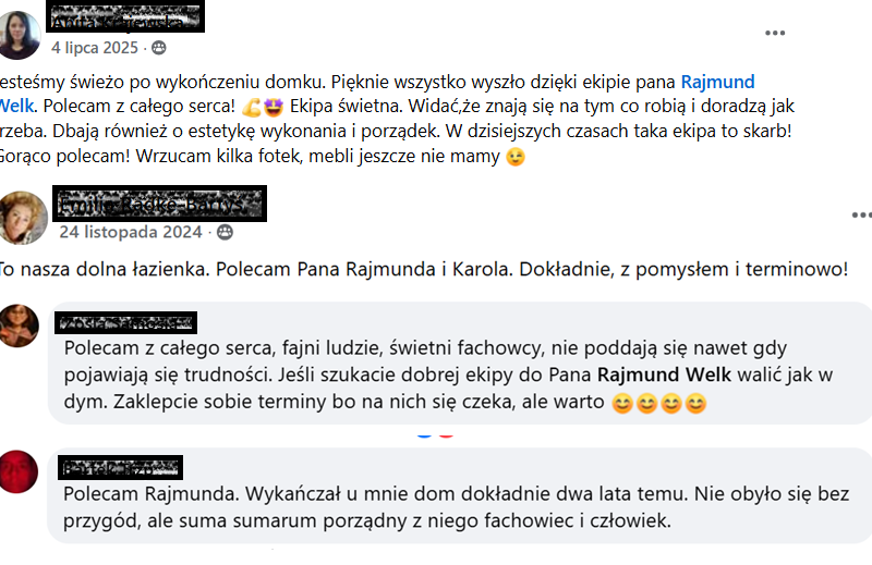Rajmund Welk - kompleksowe wykończenie wnętrz