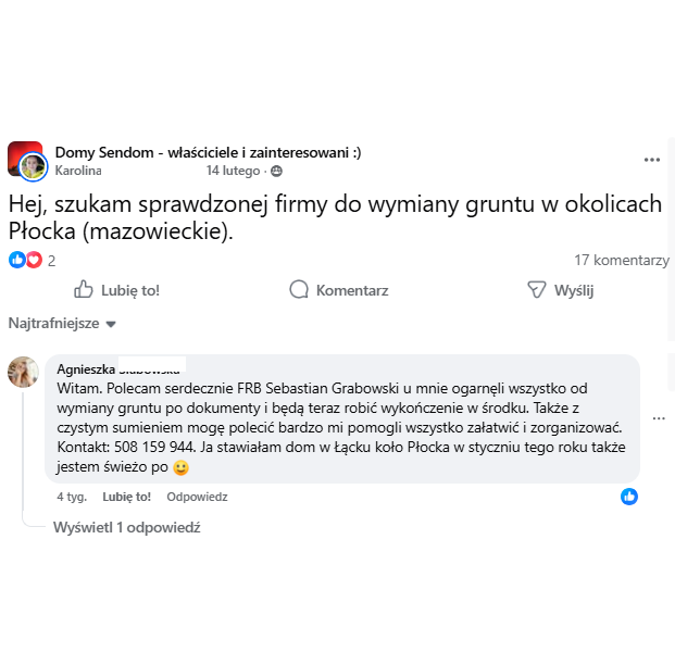 FRB Grabowski - wymiana gruntu