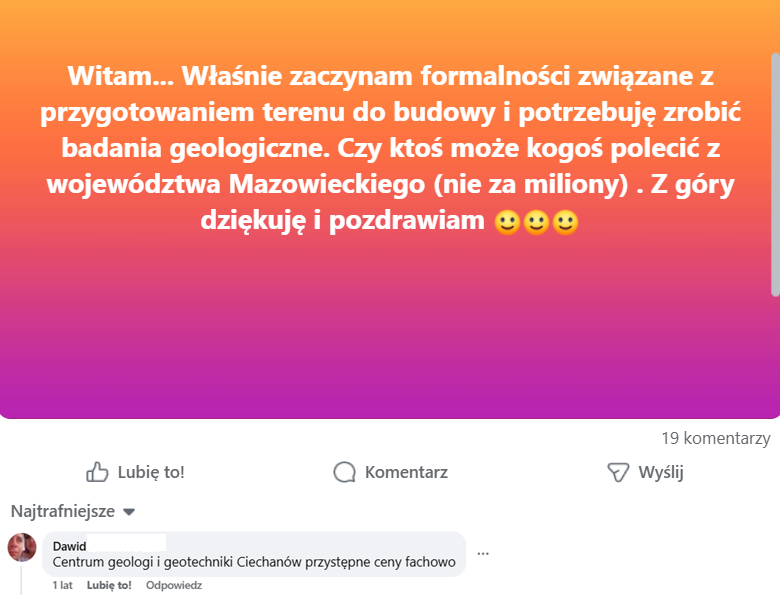 Centrum Geologii i Geotechniki Sp. z o.o. - geolog