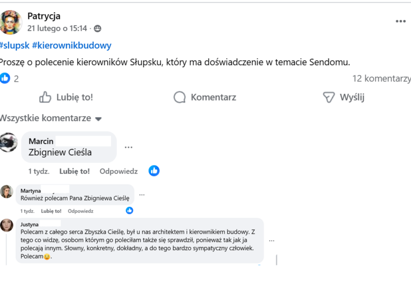 JAMA Zbigniew Cieśla - kierownik budowy