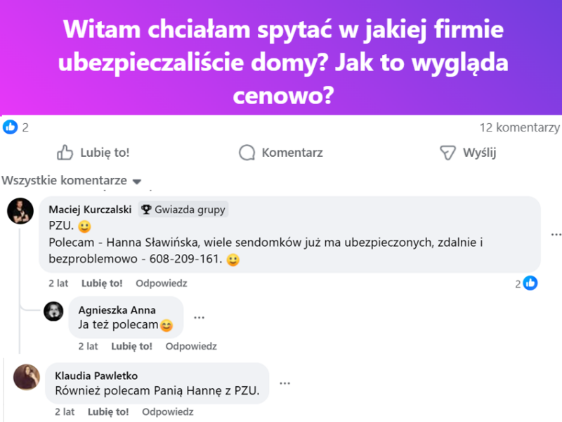 Hanna Sławińska - ubezpieczenie