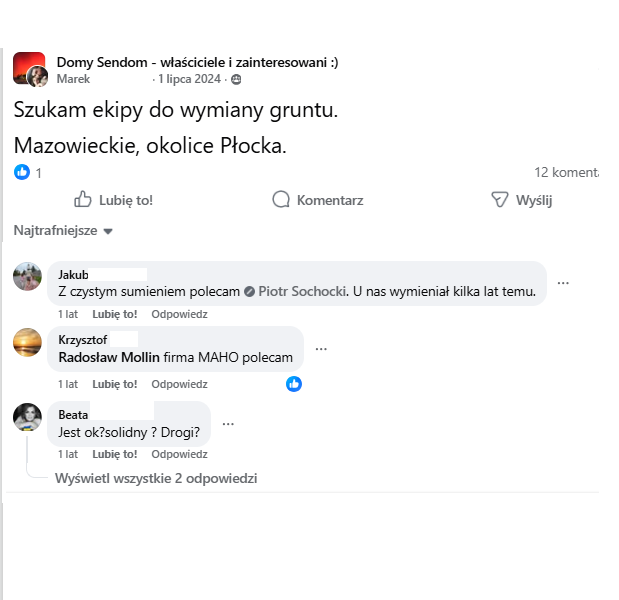 Trans-Piotr - wymiana gruntu