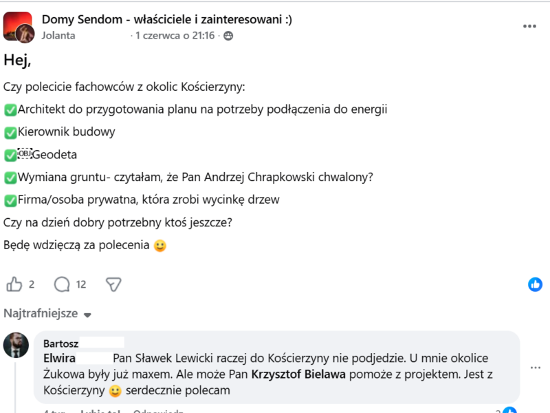 / DRAFT STUDIO Krzysztof Bielawa - kierownik budowy /