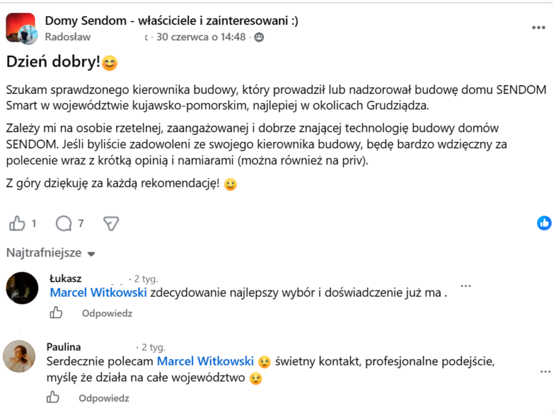 Marcel Witkowski - kierownik budowy